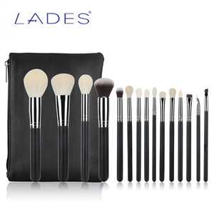 LADES 15pcs Black High Quality Private Label Cosmetics brush Goat Hair Custom Makeup Brush