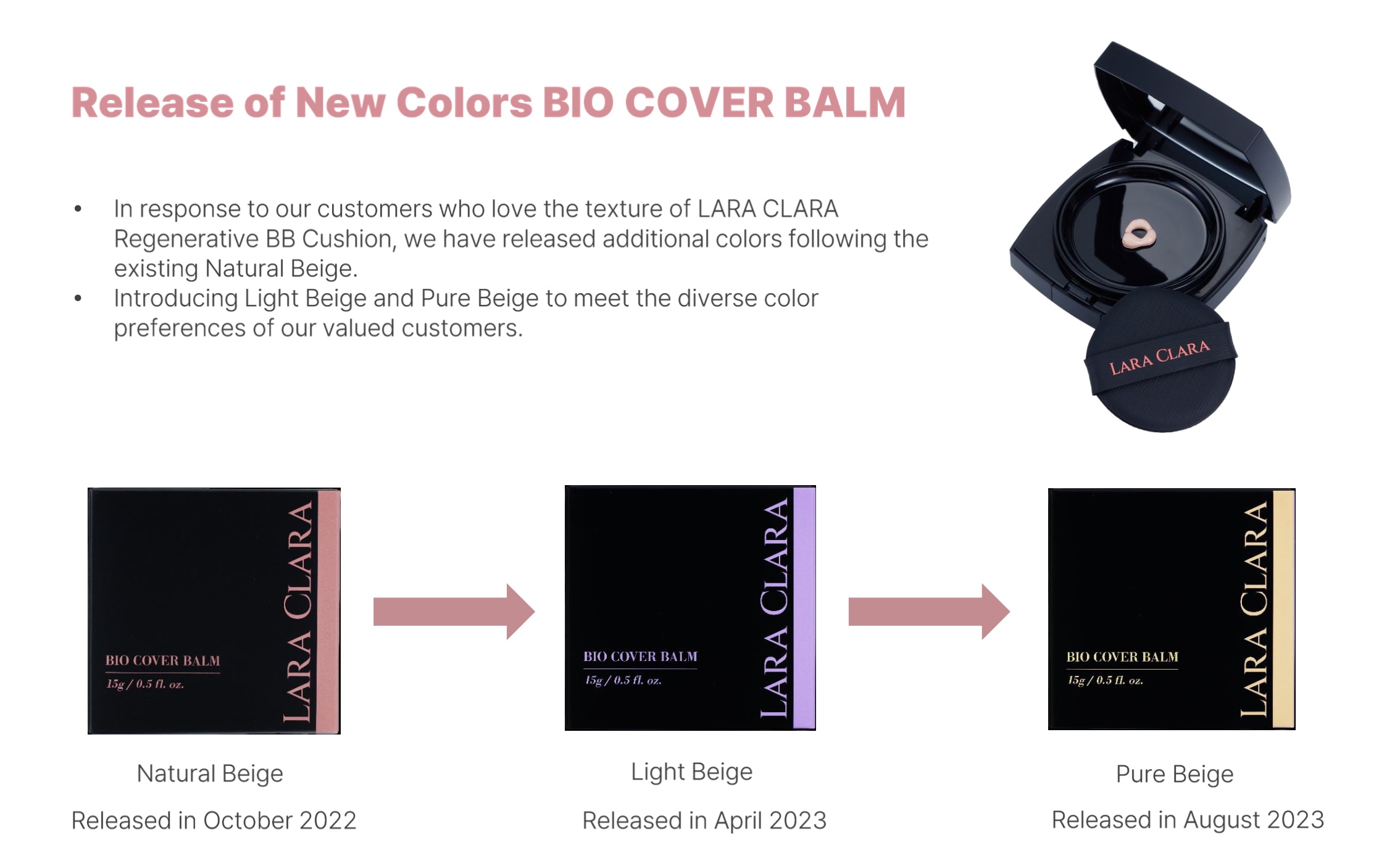 [LARA CLARA] BIO COVER BALM Cushion, skin care 