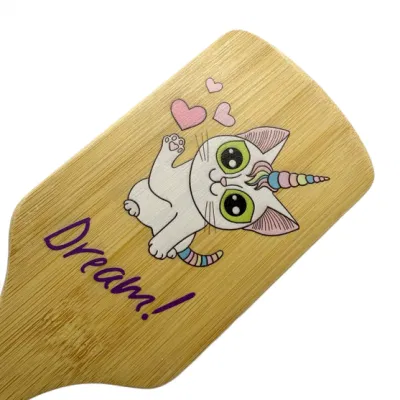 Lovely Unicorn Design Bamboo Brush Private Label Hair Brush