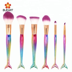 Mermaid Makeup Tools Cosmetic Rainbow Foundation Makeup Brush brocha de maquillaje