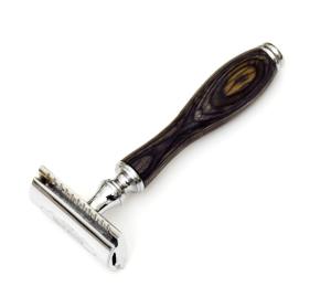 New Double-edged Shaving Razor Shave Hook Safety Beard Razor with Long Natural Bamboo Handle Mustache Removal Men Shaving Tool