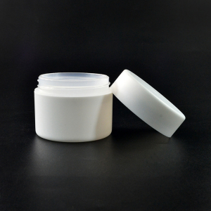 New products empty packaging 50ml black white double ply plastic cream jar