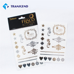 Newest Design Body Temporary Tattoo Stickers Flesh Tatoo Metallic Temporary Tattoo, Gold Necklace Tatoo Sticker