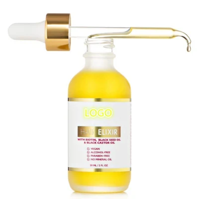 OEM Custom Vegan Biotin Hair Elixir Castor Oil and Hair Growth Oil
