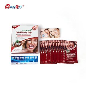 Onuge 28Pcs14Pair Gel Teeth Whitening Strips Oral Bleeching 14 Day Minty Whitening Strips
