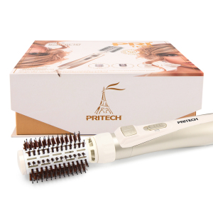 PRITECH Customized Cheap Hair Straightening Brush Hair Dryer Brush 4 IN1 Electric Professional Hot Air Brush