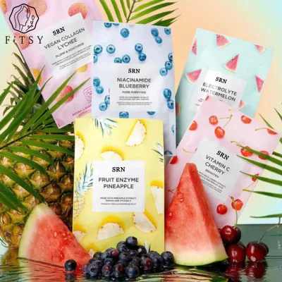 Private Label Natural Vegan Whitening Moisturizing Fruit Face Sheet Mask for Skin Care