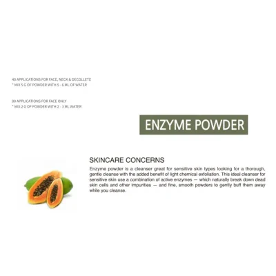 Private Label Organic Green Tea Papaya Cleansing Herbal Whitening Pore Cleansing Peeling Enzyme Powder Wash