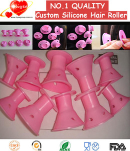 Silicone hair straightener holder Silicone no heat curlers Silicone hair rollers
