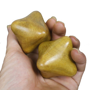 Supply wholesale incense wood hexagonal massage wooden hand massager ball