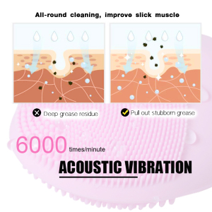 Waterproof Silicone Face Cleaning Brush Electric Facial Cleanser Washing Brush Mini Electric Facial Brush
