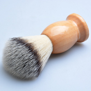 Wholesale professional barber shop shaving tools synthetic hair shaving brush with wood handle