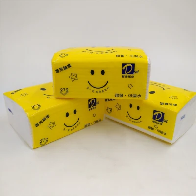 Wholesale Soft Facial Tissue in Yellow Color Packing