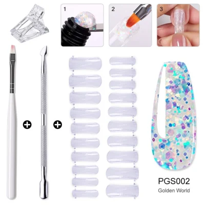 Wholesales Hard Painting Soak -off UV LED Gel Polish Poly Gel Nail Builder Kit Acrylic Gel Nail Extension Kit