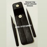 90 Degree and Straight Eyelash Extension Diamond Grip Volume Tweezers