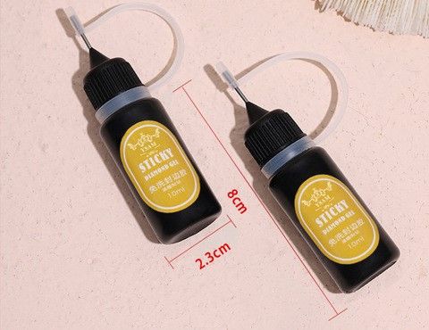 Sticky Diamond Waterproof Nail Glue With Brush Fast Drying Strong Adhesive False Acrylic False Tip Glue