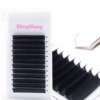 BlingBlang New Style 0.07 mm C CC D DD Curl Handmade Matte Black 8-15mm Mixed Length Individual Eyelashes Lash Extensions