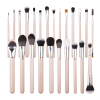 Factory Wholesale 14 Pcs White Makeup Brush Set with Zipper Cosmetic Bag Private Label Soft Synthetic Hair Face Eye Beauty Tools Kit