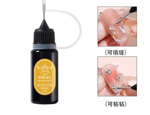 Sticky Diamond Waterproof Nail Glue With Brush Fast Drying Strong Adhesive False Acrylic False Tip Glue