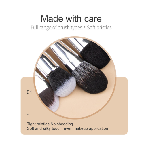 Factory Wholesale 14 Pcs White Makeup Brush Set with Zipper Cosmetic Bag Private Label Soft Synthetic Hair Face Eye Beauty Tools Kit