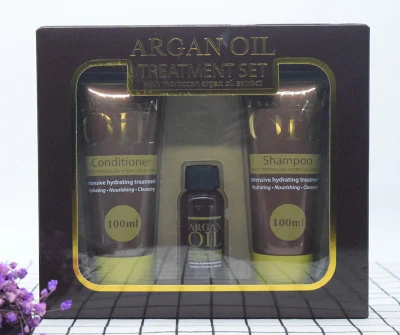 100ml Natural Moroccan Argan Oil Extrac Hair Treatment Gift Set Shampoo