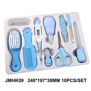 10pcs/Set Newborn Baby Kids Nail Hair Health Care Thermometer Grooming Brush Kit Care set