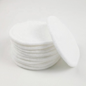 8cm Soft Bamboo Terry Eco-friendly Reusable Bamboo Makeup Remover Pads With Laundry Bag