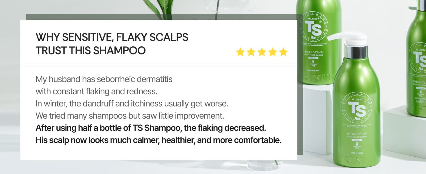 All New Plus TS Shampoo with Biotin for Hair Loss Prevention  Therapy Shampoo for Damaged Hair 