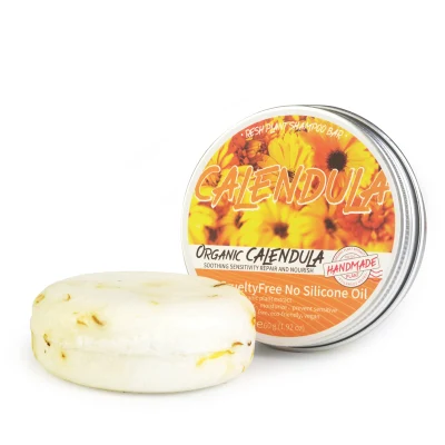 Beauty Cosmetics Skin Care Oil Control Scurf Removal Calendula Shampoo Bar