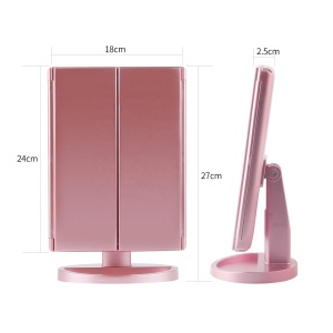 Beauty tool Home desktop  led vanity makeup mirror folding led mirror vanity mirror with lights makeup