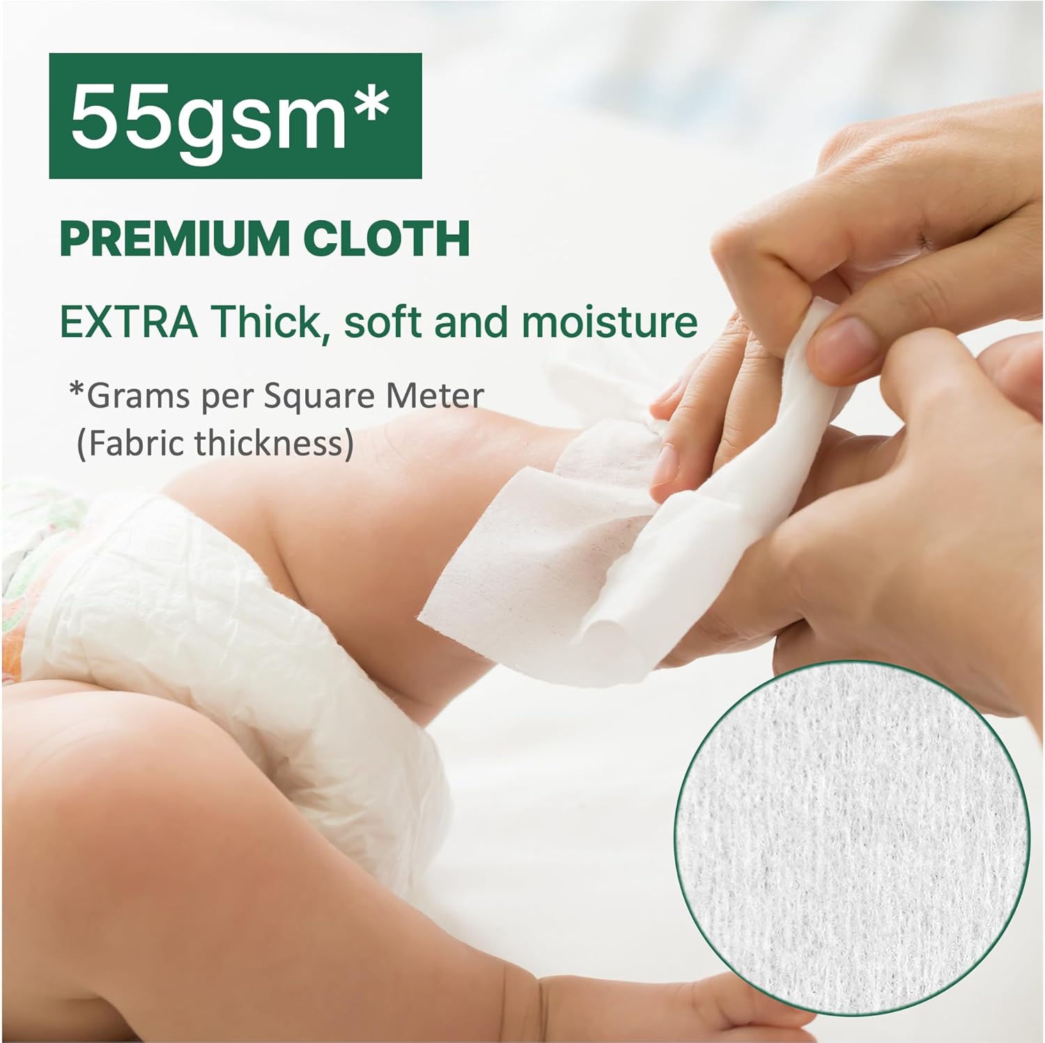 Bebesup Zero Wet Wipes, Plain 80 Sheets With Cap (55GSM)