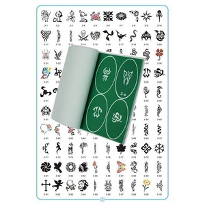 Book 3 High quality custom pattern reusable skull air brush tattoo stencils