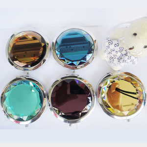 Crystal pocket mirror / Compact makeup mirror