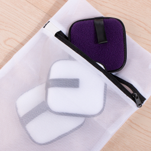 Custom Logo 10CM Cosmetic Facial Cotton Pads Fleece Reusable Makeup Remover Pads