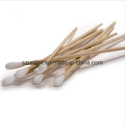 Custom Made Logo and Packaging Hotel Bamboo Stick Large Cotton Swabs