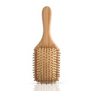 Customized professional ecofriendly nature bamboo wooden hair brush 100% natural