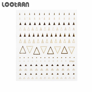 DIY Nail Supplies 2019 New Arrival  Custom 3D Nail Art Gold Design Nail Sticker Decoration