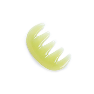 Gemstone Hair Comb / Custom Head Massage Green Jade Hair Comb