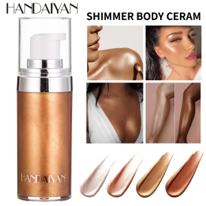 HANDAIYAN 20ml Metallic Liquid Highlighter Face& Body Luminizer Shimmer Shine Makeup Highlighter Palette Body Bronzer