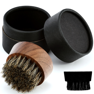 High Quality Massage color black walnut  Beard Round Brush