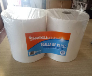 High Quality Roll Paper Towels, 8" x 350 Roll, White, Poly-bag Protected