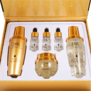 OEM Korean Cosmetics Set Whitening Lightening Luxury SkinCare Set 24k Gold Organic Private Label Skin Care Set