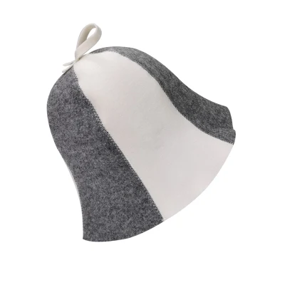Polyester Non-Woven Felt Sauna Hat Two-Color Japanese Sauna Hat for Men Women Sauna Bath