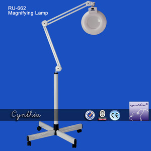 Portable 5X magnifying glass floor lamp/Led magnifying lamp Cynthia RU 662