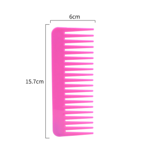 Private Label comb black plastic parting comb wide tooth pink hair comb
