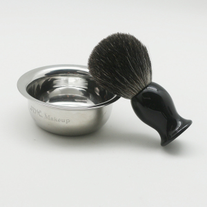 Professional Black Pure best Badger shaving brushes Top quality stainless steel shaving bowl