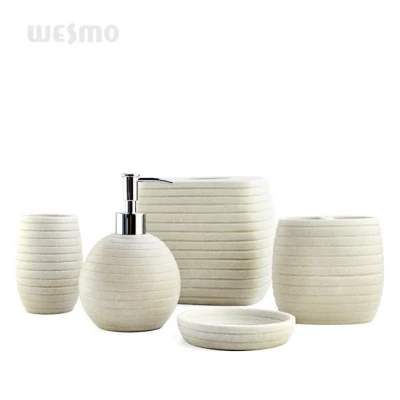 Sandstone Style Polyresin Bathroom Accessory/Bath Set/Bath Soap Dispenser