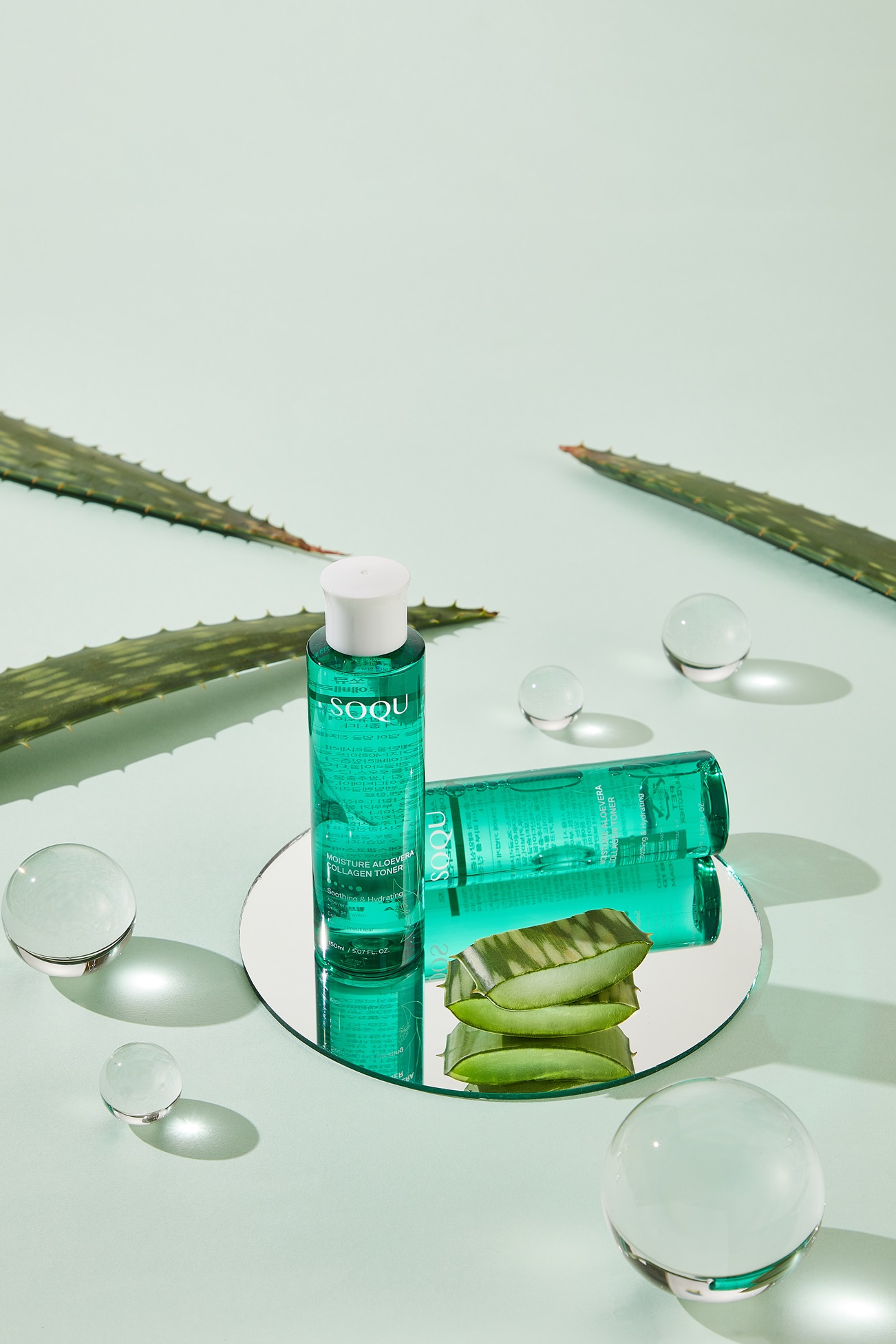 SOQU Moisture Aloe Vera Collagen Lines(toner, mist, emulsion, sleeping pack)