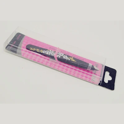 Stainless Steel Japanese Flower Silk Printing Eyebrow Clip