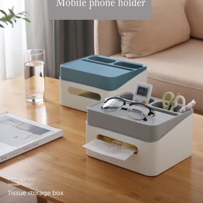 Tissue Desktop Storage Box Remote Control Storage Bin